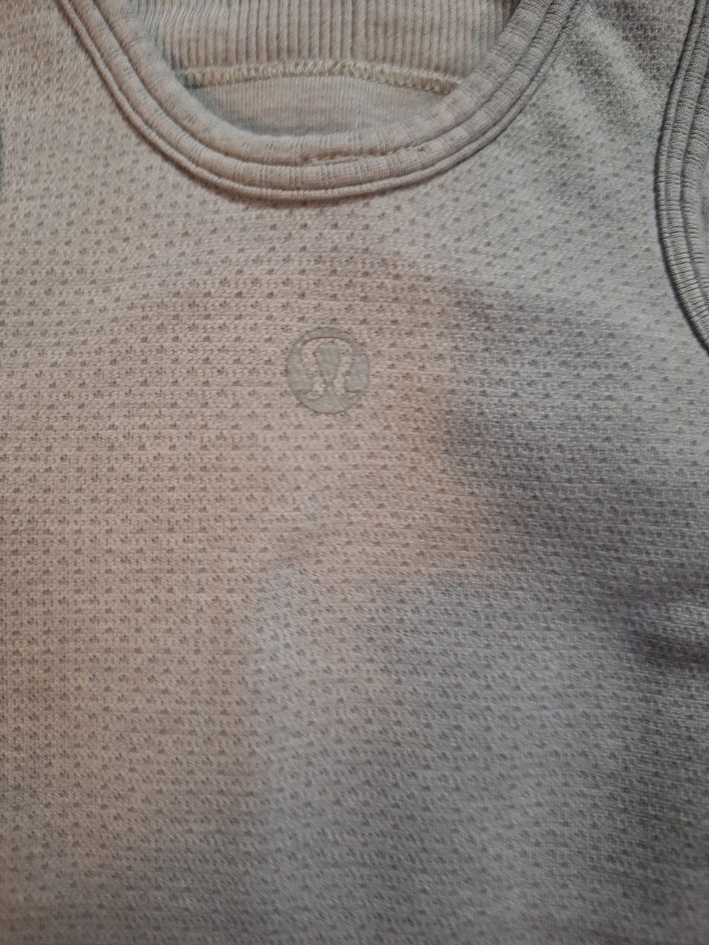 lululemon athletica Light Gray Mesh Workout Tank